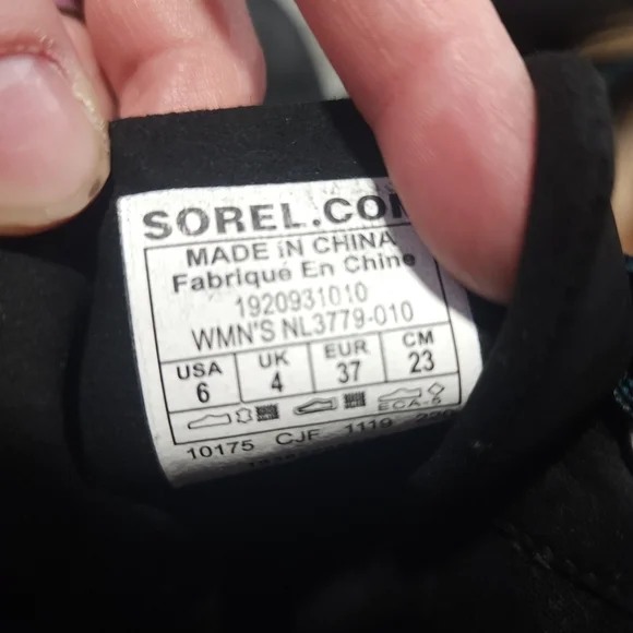 Sorel Lexi Wedge Black Size 6 - Picture 9 of 9